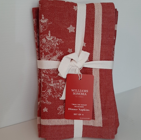 *Williams Sonoma Twas The Night Jacquard Napkins (4 napkins) - Picture 15 of 15
